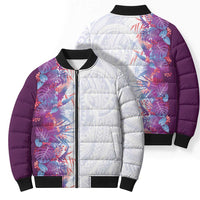 Hawaii Tropical Plant Poni Bomber Puffer Jacket Vibrant Polynesian Pattern LT01 - Polynesian Pride