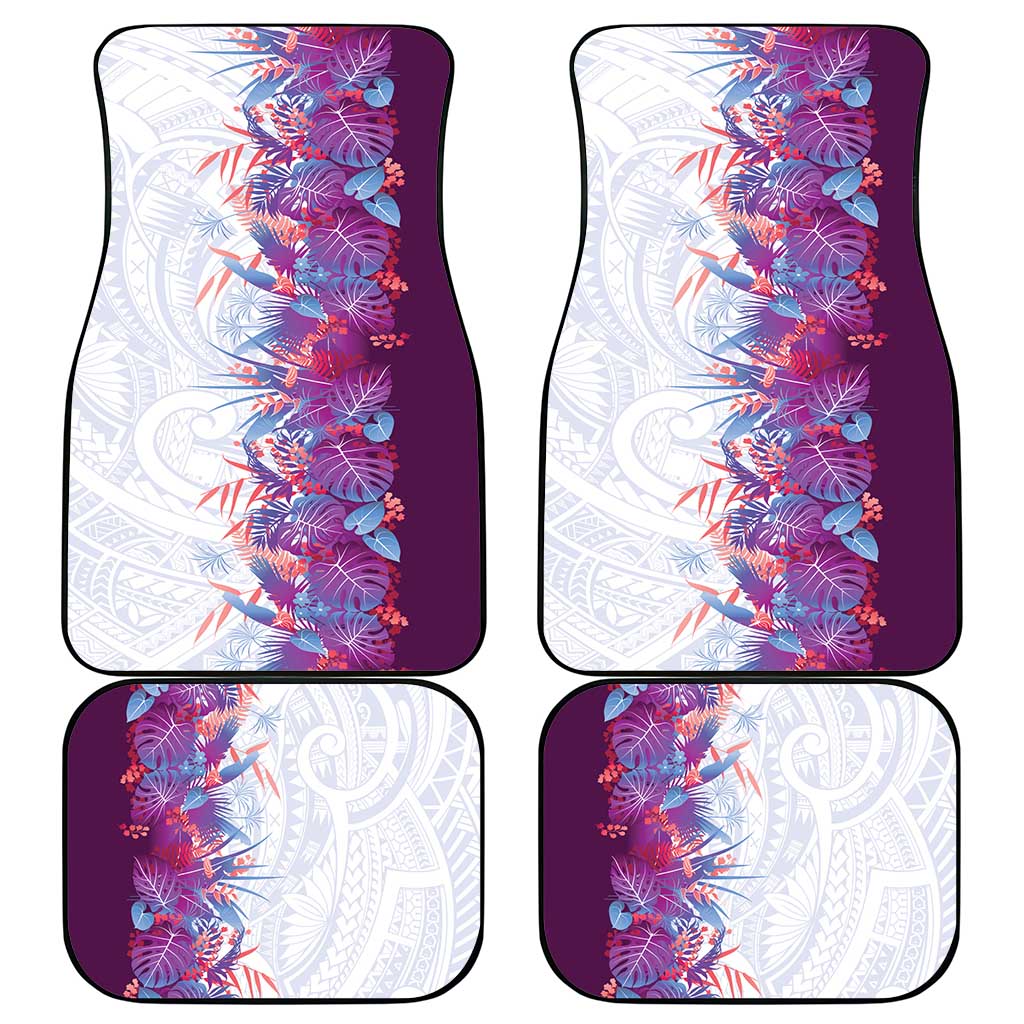 Hawaii Tropical Plant Poni Car Mats Vibrant Polynesian Pattern LT01 - Polynesian Pride