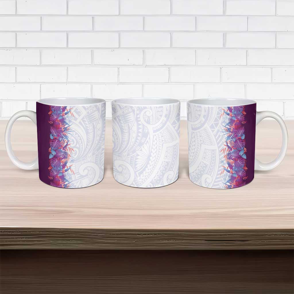 Hawaii Tropical Plant Poni Ceramic Mug Vibrant Polynesian Pattern LT01 - Polynesian Pride