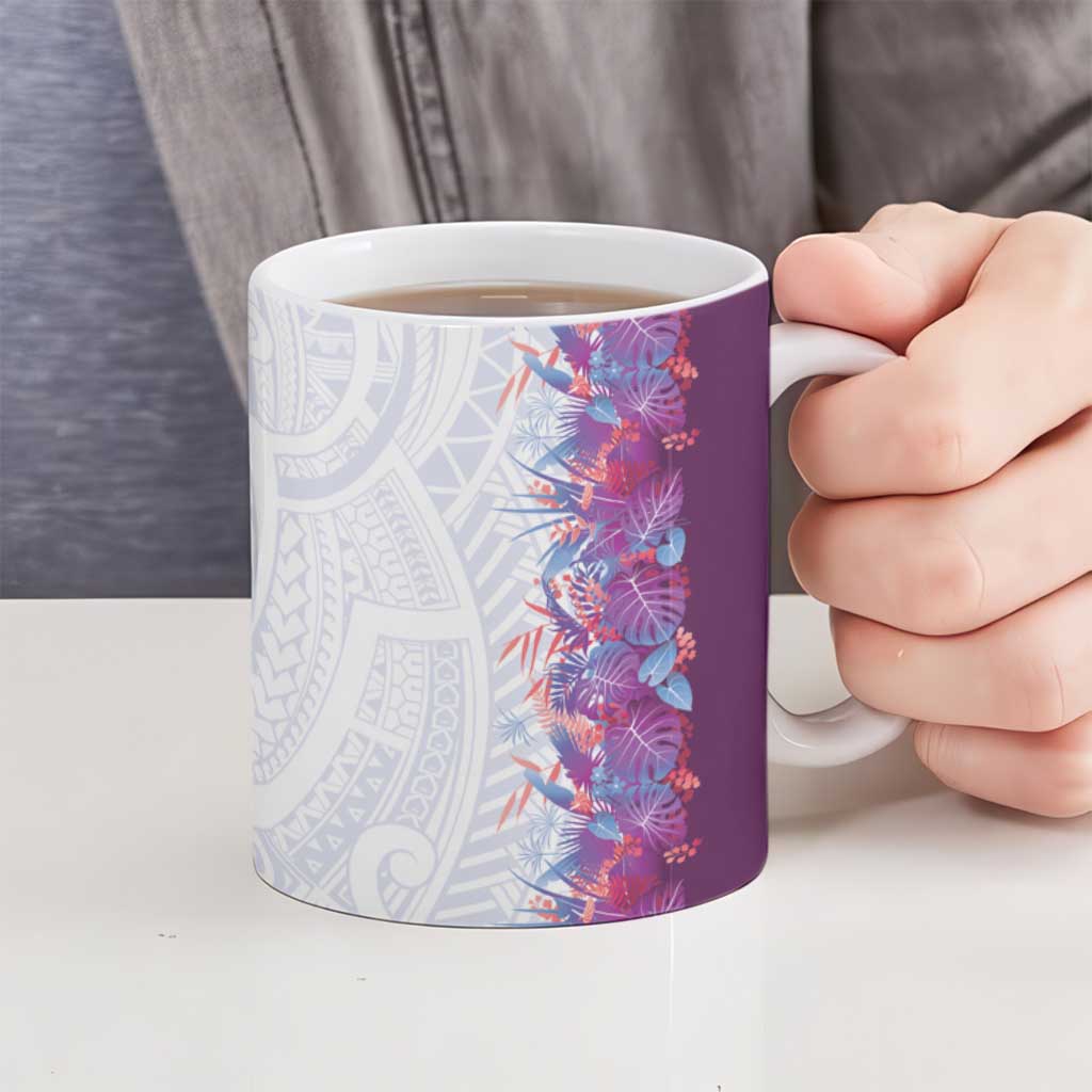 Hawaii Tropical Plant Poni Ceramic Mug Vibrant Polynesian Pattern LT01 - Polynesian Pride