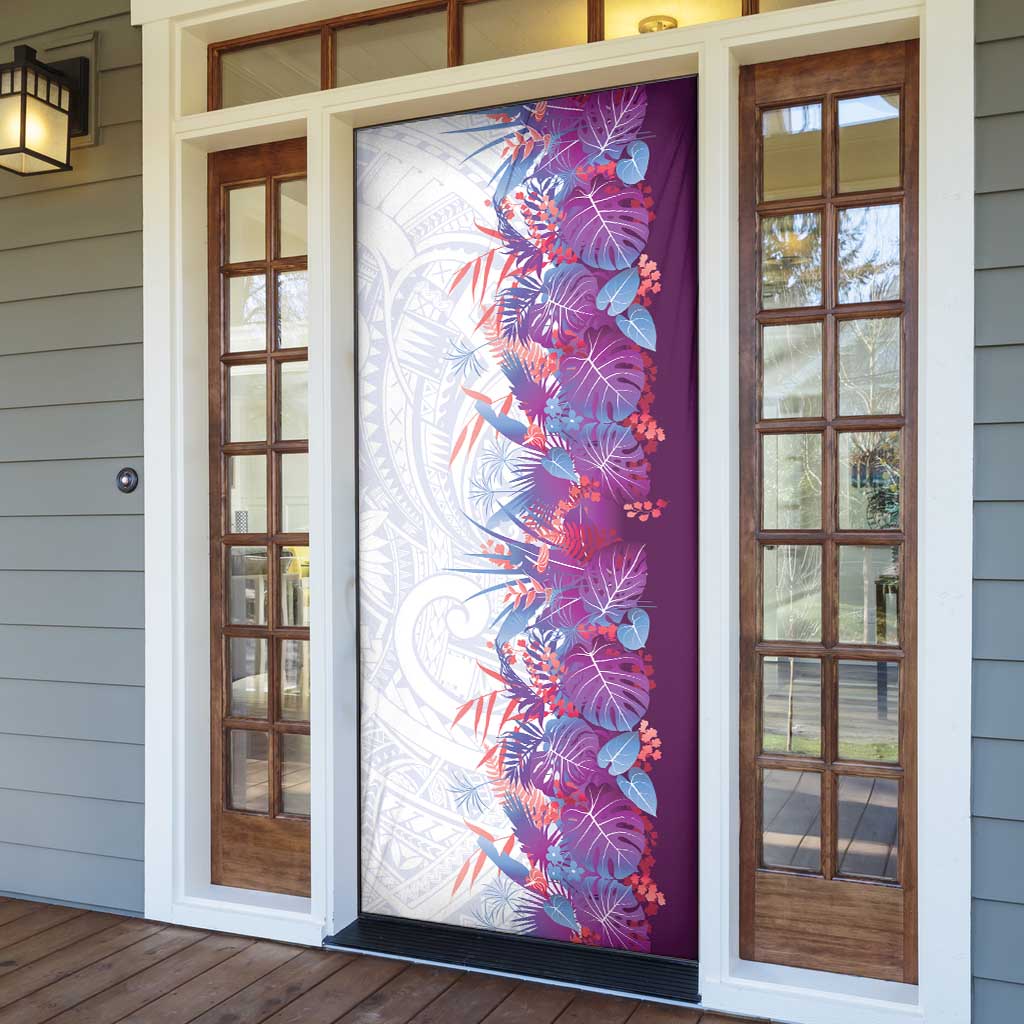 Hawaii Tropical Plant Poni Door Cover Vibrant Polynesian Pattern LT01 - Polynesian Pride