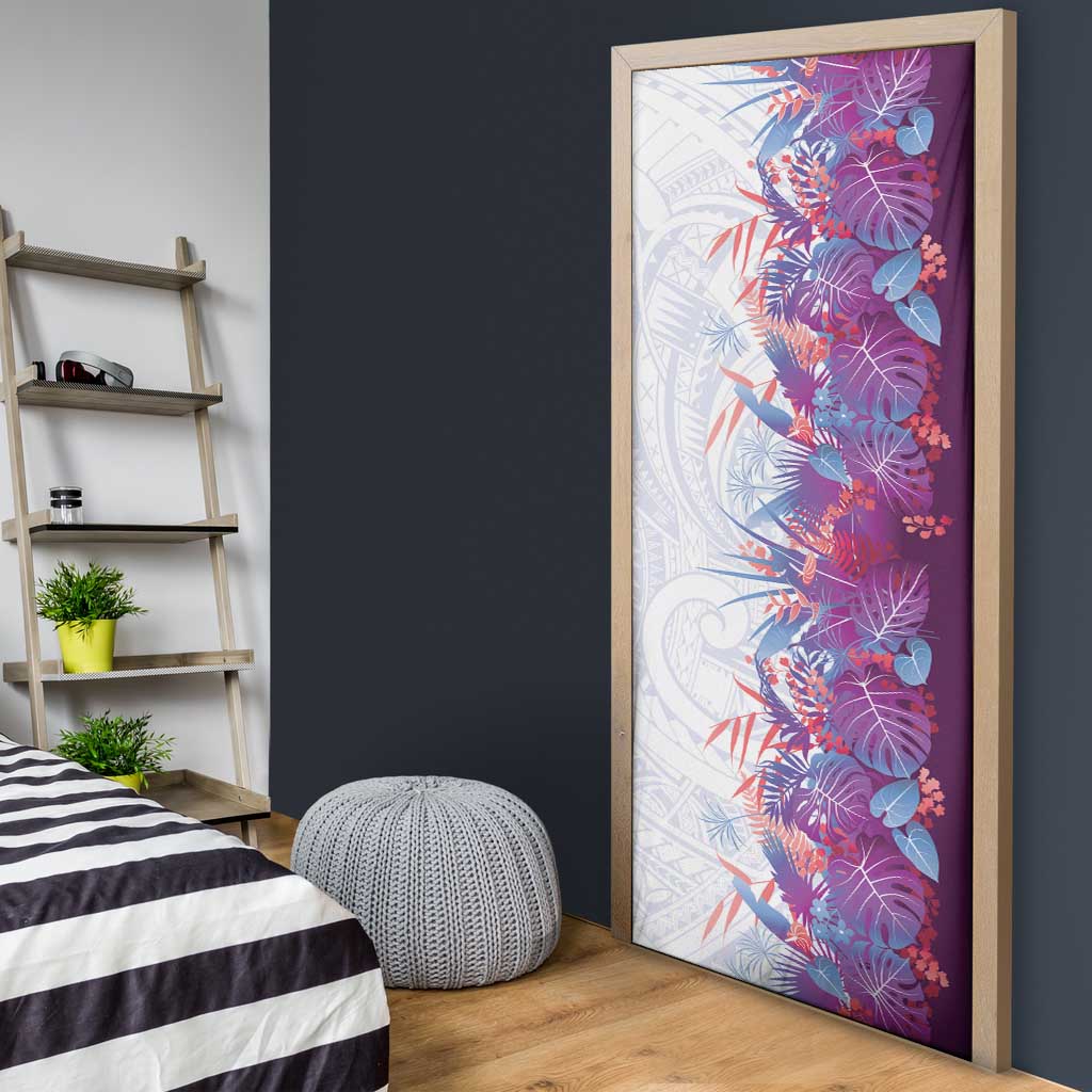 Hawaii Tropical Plant Poni Door Cover Vibrant Polynesian Pattern LT01 - Polynesian Pride