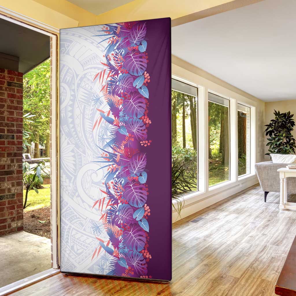 Hawaii Tropical Plant Poni Door Cover Vibrant Polynesian Pattern LT01 - Polynesian Pride