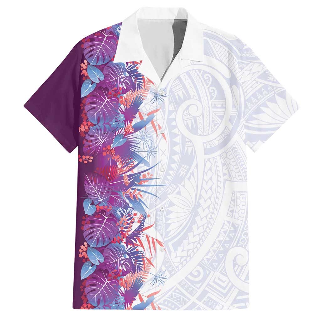 Hawaii Tropical Plant Poni Hawaiian Shirt Vibrant Polynesian Pattern