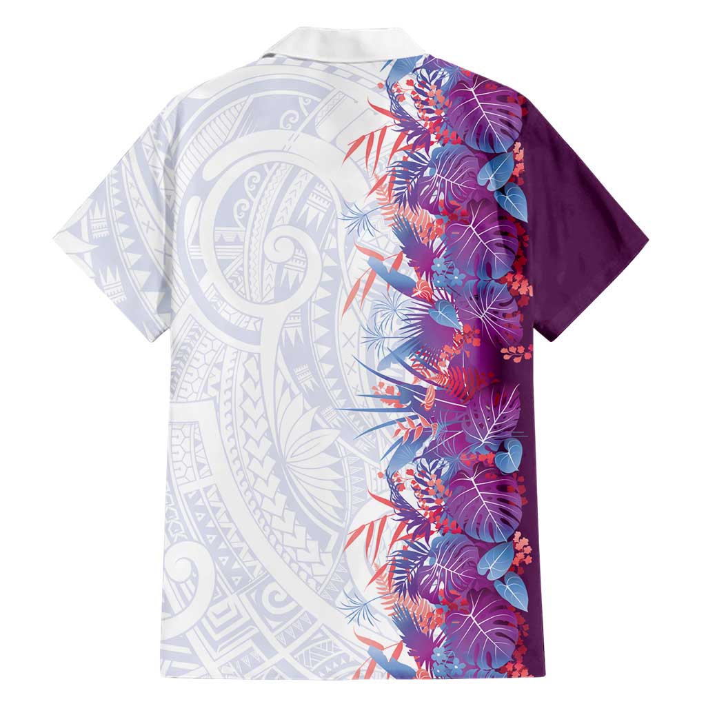 Hawaii Tropical Plant Poni Hawaiian Shirt Vibrant Polynesian Pattern