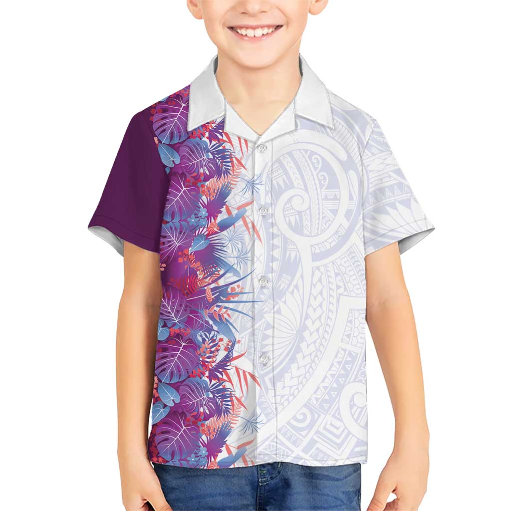 Hawaii Tropical Plant Poni Hawaiian Shirt Vibrant Polynesian Pattern