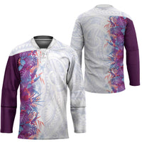 Hawaii Tropical Plant Poni Hockey Jersey Vibrant Polynesian Pattern LT01 - Polynesian Pride