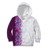 Hawaii Tropical Plant Poni Kid Hoodie Vibrant Polynesian Pattern LT01 Hoodie Purple - Polynesian Pride