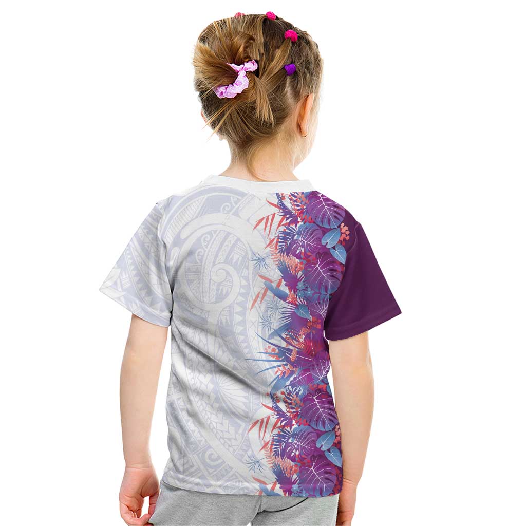 Hawaii Tropical Plant Poni Kid T Shirt Vibrant Polynesian Pattern LT01 - Polynesian Pride