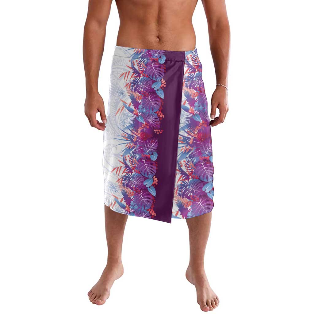 Hawaii Tropical Plant Poni Lavalava Vibrant Polynesian Pattern LT01 Purple - Polynesian Pride