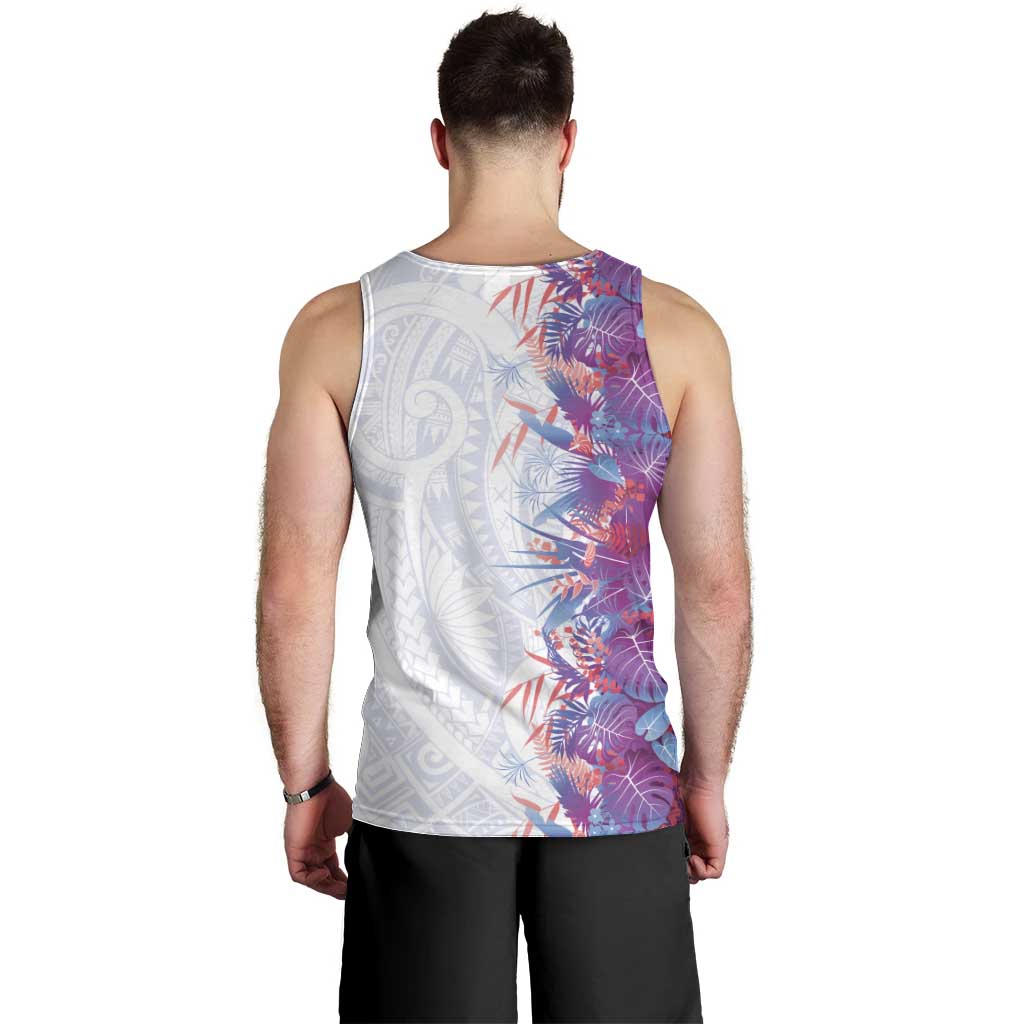 Hawaii Tropical Plant Poni Men Tank Top Vibrant Polynesian Pattern LT01 - Polynesian Pride