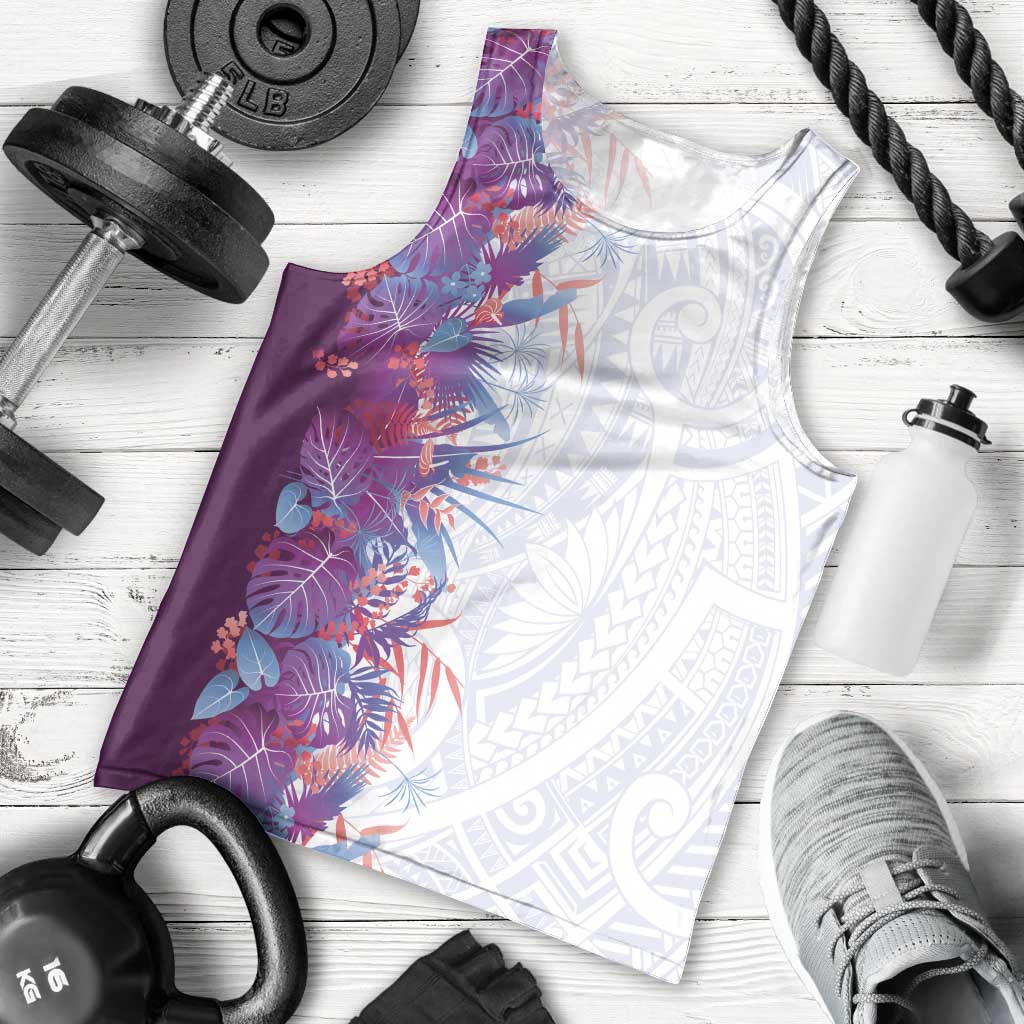 Hawaii Tropical Plant Poni Men Tank Top Vibrant Polynesian Pattern LT01 - Polynesian Pride