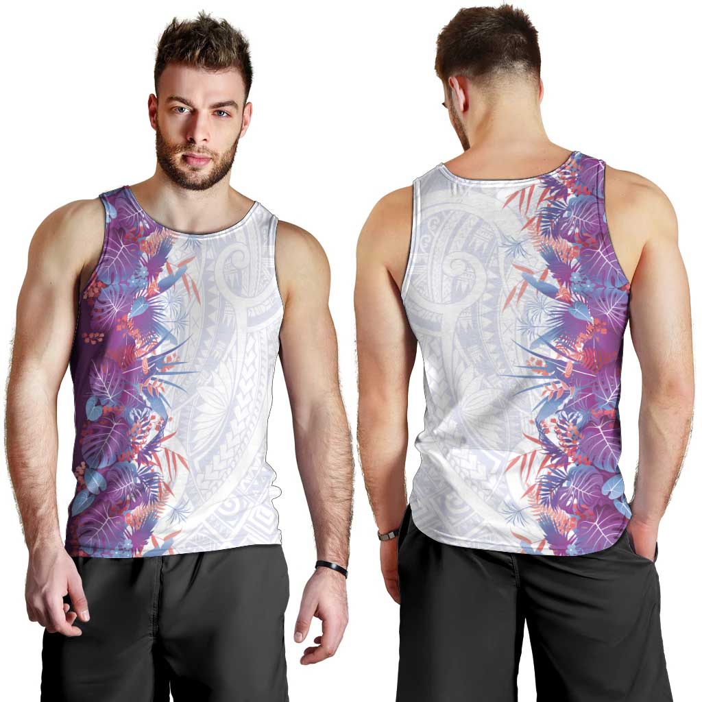 Hawaii Tropical Plant Poni Men Tank Top Vibrant Polynesian Pattern LT01 - Polynesian Pride