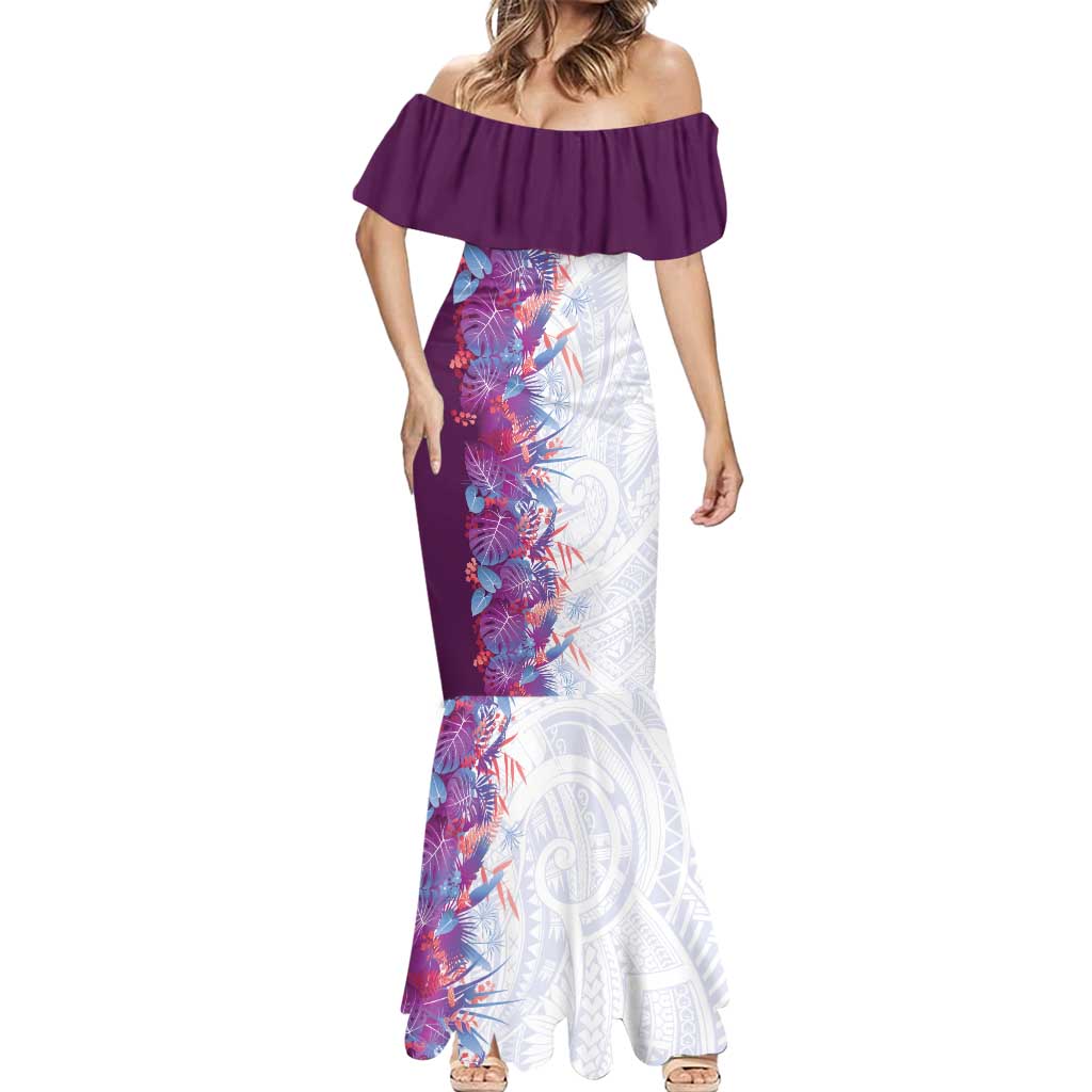 Hawaii Tropical Plant Poni Mermaid Dress Vibrant Polynesian Pattern LT01 - Polynesian Pride