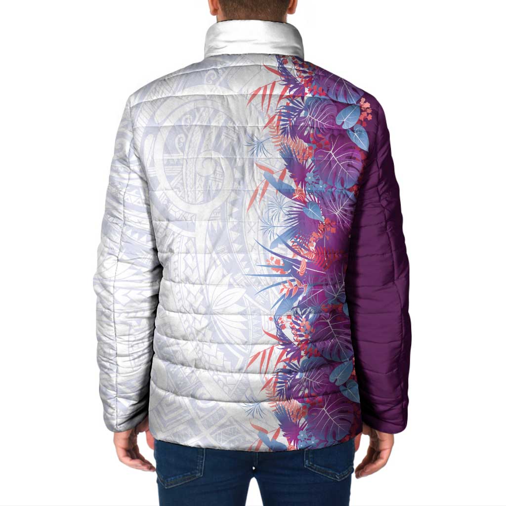 Hawaii Tropical Plant Poni Padded Jacket Vibrant Polynesian Pattern LT01 - Polynesian Pride