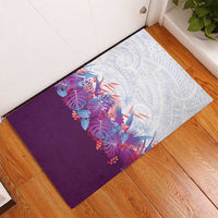 Hawaii Tropical Plant Poni Rubber Doormat Vibrant Polynesian Pattern LT01 - Polynesian Pride