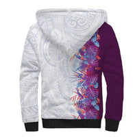 Hawaii Tropical Plant Poni Sherpa Hoodie Vibrant Polynesian Pattern LT01 - Polynesian Pride