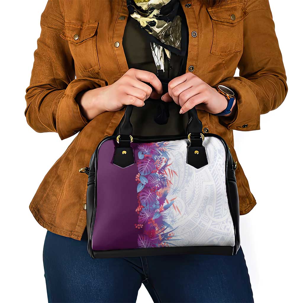 Hawaii Tropical Plant Poni Shoulder Handbag Vibrant Polynesian Pattern LT01 - Polynesian Pride