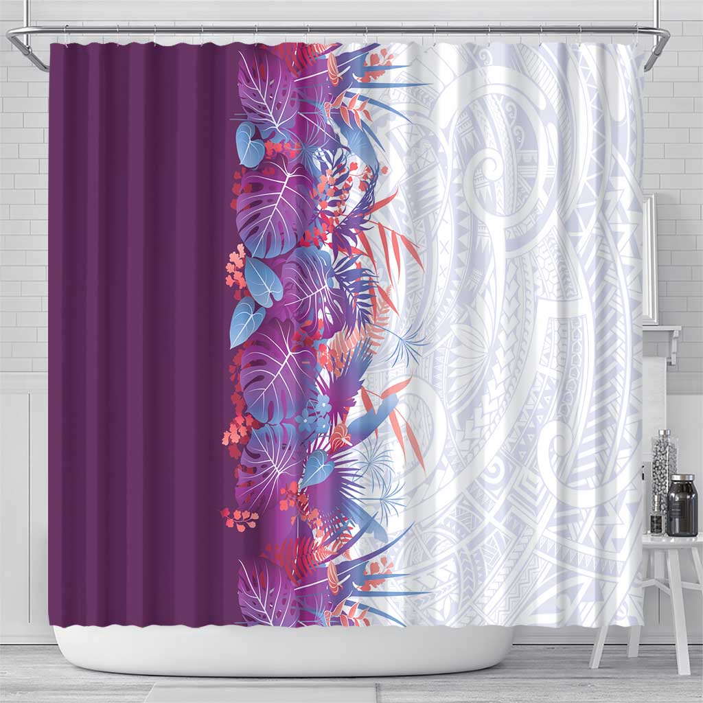 Hawaii Tropical Plant Poni Shower Curtain Vibrant Polynesian Pattern LT01 - Polynesian Pride
