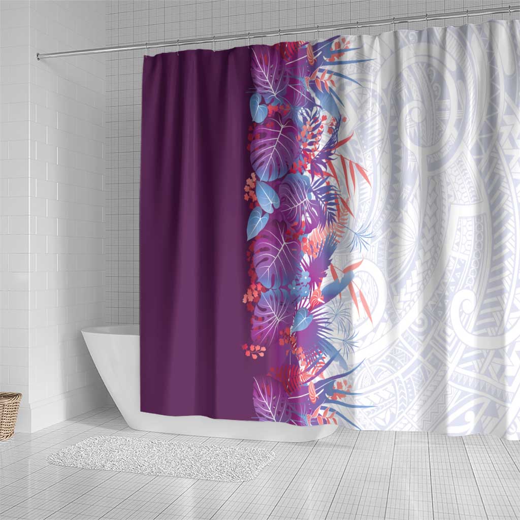 Hawaii Tropical Plant Poni Shower Curtain Vibrant Polynesian Pattern LT01 - Polynesian Pride
