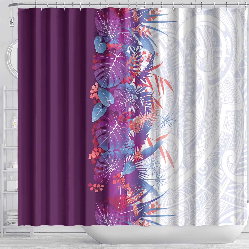 Hawaii Tropical Plant Poni Shower Curtain Vibrant Polynesian Pattern LT01 - Polynesian Pride