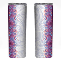 Hawaii Tropical Plant Poni Skinny Tumbler Vibrant Polynesian Pattern LT01 Purple - Polynesian Pride