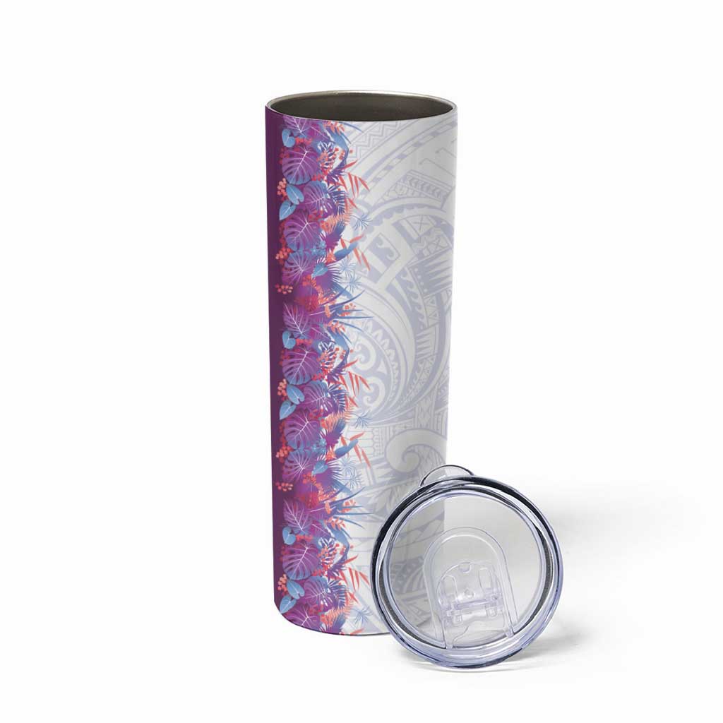 Hawaii Tropical Plant Poni Skinny Tumbler Vibrant Polynesian Pattern LT01 - Polynesian Pride
