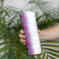Hawaii Tropical Plant Poni Skinny Tumbler Vibrant Polynesian Pattern LT01 - Polynesian Pride