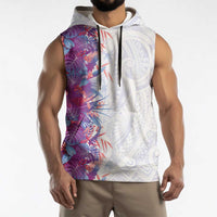 Hawaii Tropical Plant Poni Sleeveless Hoodie Vibrant Polynesian Pattern LT01 - Polynesian Pride