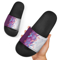 Hawaii Tropical Plant Poni Slide Sandals Vibrant Polynesian Pattern LT01 - Polynesian Pride