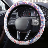 Hawaii Tropical Plant Poni Steering Wheel Cover Vibrant Polynesian Pattern LT01 - Polynesian Pride
