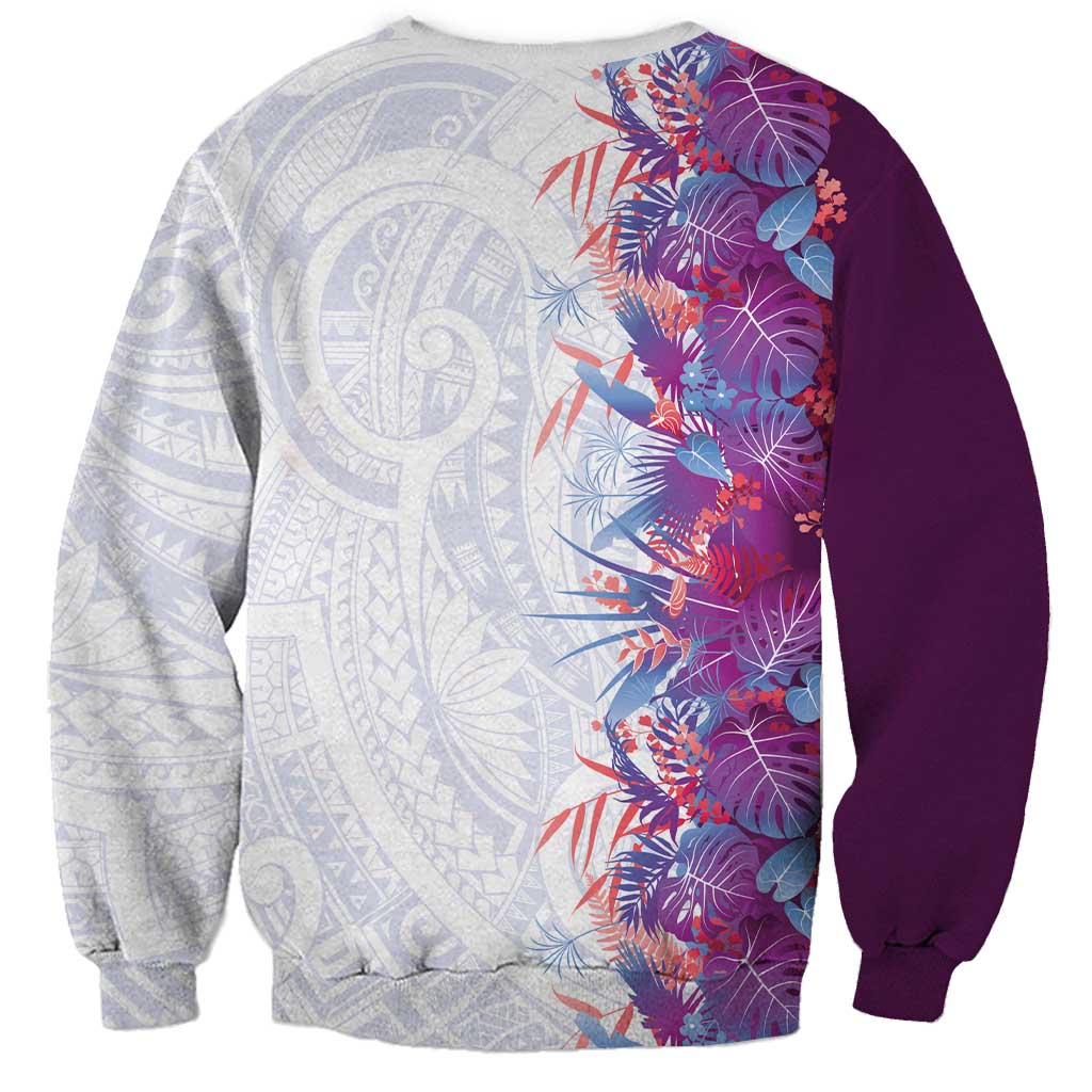 Hawaii Tropical Plant Poni Sweatshirt Vibrant Polynesian Pattern LT01 - Polynesian Pride