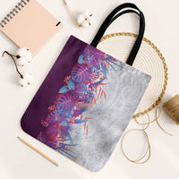 Hawaii Tropical Plant Poni Tote Bag Vibrant Polynesian Pattern LT01 Black Strap One Size Purple - Polynesian Pride
