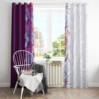 Hawaii Tropical Plant Poni Window Curtain Vibrant Polynesian Pattern