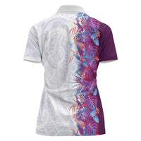 Hawaii Tropical Plant Poni Women Polo Shirt Vibrant Polynesian Pattern LT01 - Polynesian Pride