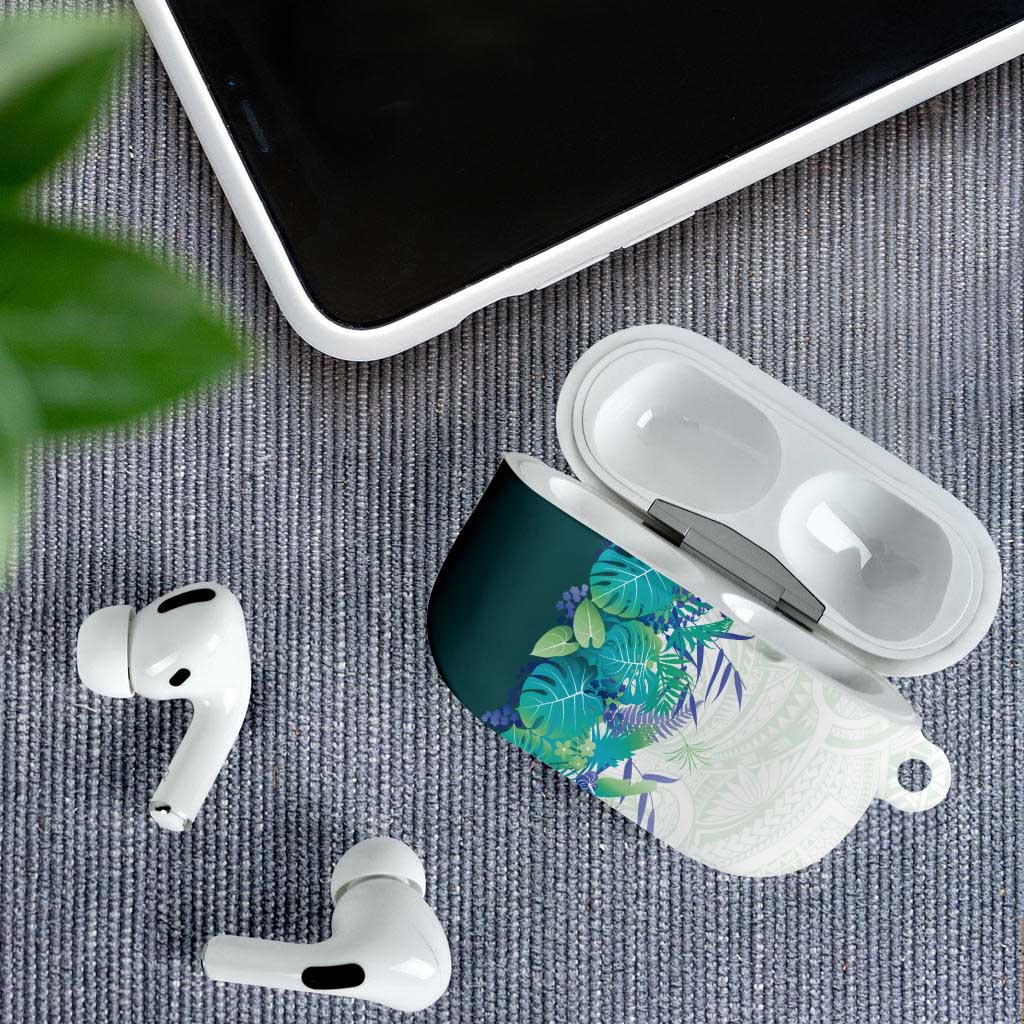 Hawaii Tropical Plant Teal AirPods Case Vibrant Polynesian Pattern LT01 - Polynesian Pride