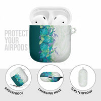 Hawaii Tropical Plant Teal AirPods Case Vibrant Polynesian Pattern LT01 - Polynesian Pride