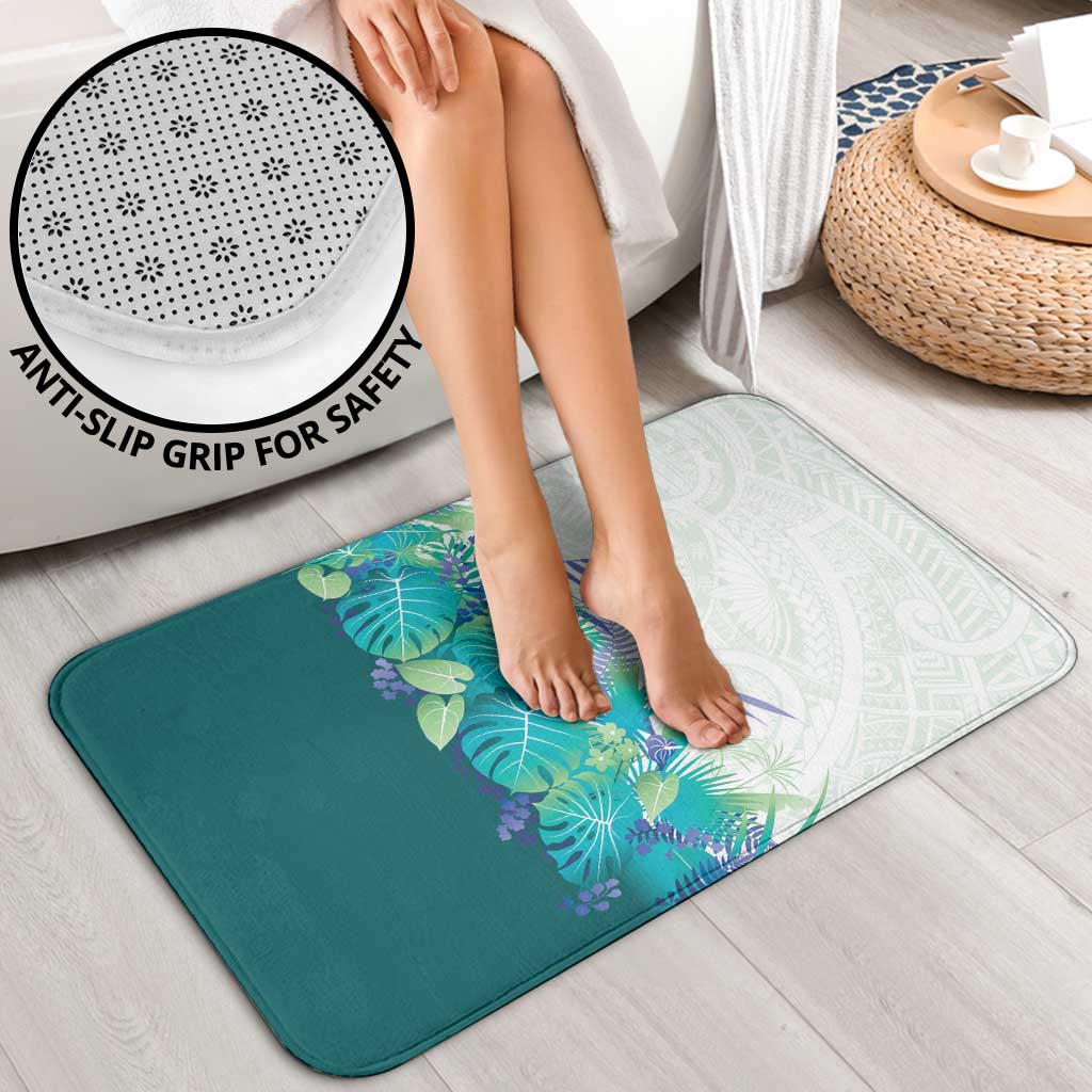 Hawaii Tropical Plant Teal Bathroom Set Vibrant Polynesian Pattern LT01 - Polynesian Pride