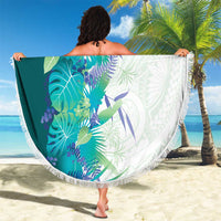 Hawaii Tropical Plant Teal Beach Blanket Vibrant Polynesian Pattern LT01 - Polynesian Pride