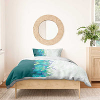 Hawaii Tropical Plant Teal Bedding Set Vibrant Polynesian Pattern LT01 - Polynesian Pride