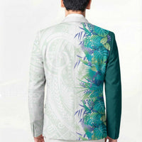 Hawaii Tropical Plant Teal Blazer Vibrant Polynesian Pattern LT01 - Polynesian Pride