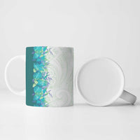 Hawaii Tropical Plant Teal Ceramic Mug Vibrant Polynesian Pattern LT01 - Polynesian Pride