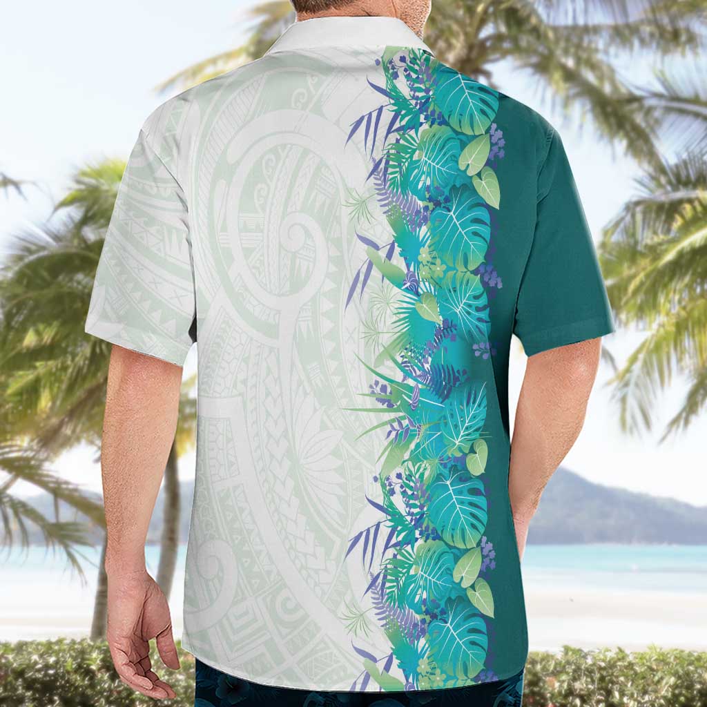 Hawaii Tropical Plant Teal Hawaiian Shirt Vibrant Polynesian Pattern LT01 - Polynesian Pride