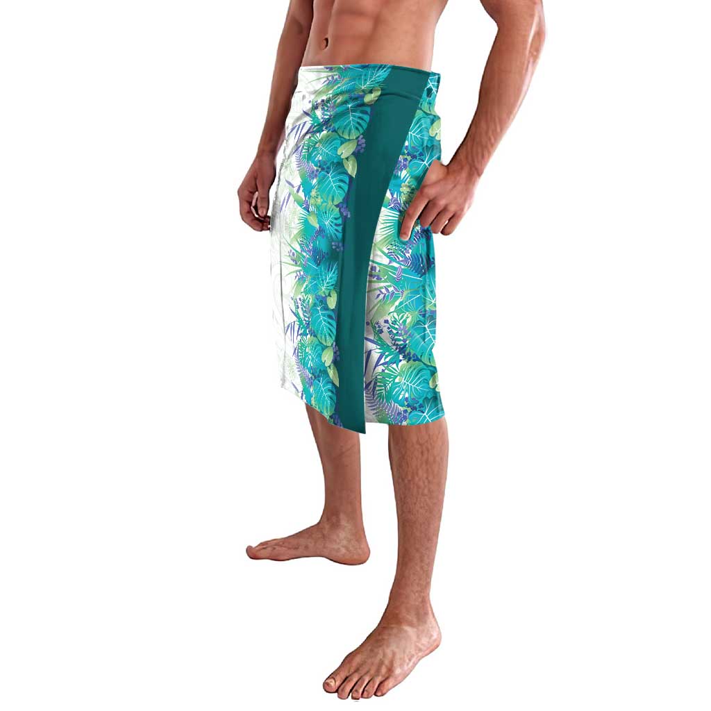 Hawaii Tropical Plant Teal Lavalava Vibrant Polynesian Pattern LT01 - Polynesian Pride