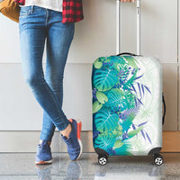 Hawaii Tropical Plant Teal Luggage Cover Vibrant Polynesian Pattern LT01 - Polynesian Pride