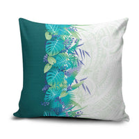 Hawaii Tropical Plant Teal Pillow Cover Vibrant Polynesian Pattern LT01 Teal - Polynesian Pride