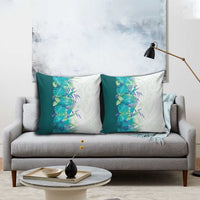 Hawaii Tropical Plant Teal Pillow Cover Vibrant Polynesian Pattern LT01 - Polynesian Pride