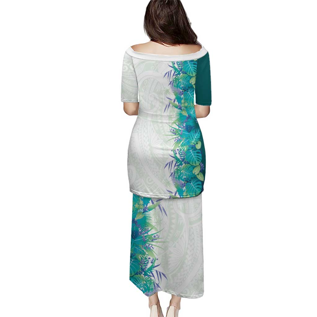 Hawaii Tropical Plant Teal Puletasi Vibrant Polynesian Pattern LT01 - Polynesian Pride