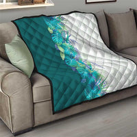 Hawaii Tropical Plant Teal Quilt Vibrant Polynesian Pattern LT01 - Polynesian Pride