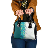 Hawaii Tropical Plant Teal Shoulder Handbag Vibrant Polynesian Pattern LT01 One Size Teal - Polynesian Pride